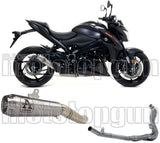 Complete Non-Catalytic Exhaust System With Sound Certification Pro-Race Nichrom Stainless Steel - Arrow Special Parts Compatible With Suzuki Gsx-S 1000 (2015-2020)