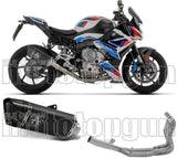 Complete Non-Catalytic Exhaust System With Sound Certification Pista Black Titanium Carbon - Arrow Special Parts Compatible With Bmw S 1000 R (2021-2024)