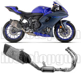 Complete Catalytic Exhaust System With Sound Certification Pista Titanium Carbon - Arrow Special Parts Compatible With Yamaha Yzf R7 (2021-2024)