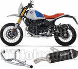 Complete Non-Catalytic Exhaust System With Sound Certification Explorer Black Aluminium Carby End Cap - Arrow Special Parts Compatible With Bmw R12 G - S (2025-2026)