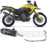 Complete Non-Catalytic Exhaust System With Sound Certification Explorer Black Aluminium Carby End Cap - Arrow Special Parts Compatible With Suzuki V-Strom 800 Se (2025-2026)