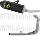Complete Non-Catalytic Exhaust System With Sound Certification Explorer Black Aluminium Carby End Cap - Arrow Special Parts Compatible With Yamaha Ténéré 700 (2025-2026)