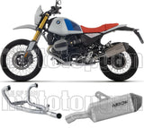 Complete Non-Catalytic Exhaust System With Sound Certification Explorer Titanium Carby End Cap - Arrow Special Parts Compatible With Bmw R12 G - S (2025-2026)