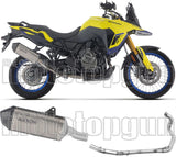 Complete Non-Catalytic Exhaust System With Sound Certification Explorer Titanium Carby End Cap - Arrow Special Parts Compatible With Suzuki V-Strom 800 Se (2025-2026)