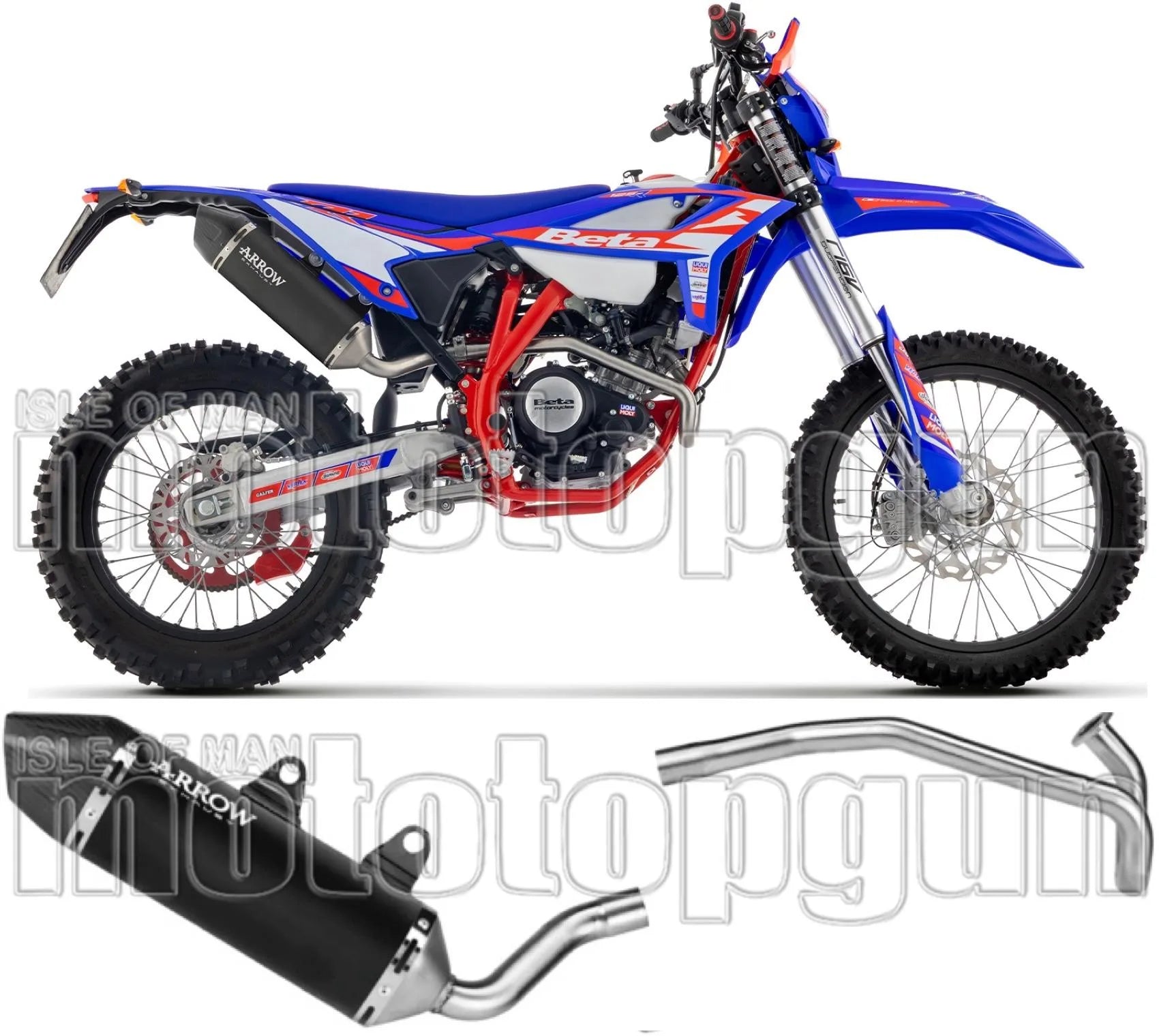 Complete Non-Catalytic Exhaust System With Sound Certification Icon Black Aluminium - Arrow Special Parts Compatible With Beta Rr 125 4T Enduro - Motard (2024-2025)