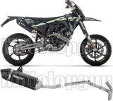Complete Non-Catalytic Exhaust System With Sound Certification Icon Black Aluminium Carby End Cap - Arrow Special Parts Compatible With Fantic Motor Xef 125 (2025-2026)