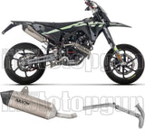 Complete Non-Catalytic Exhaust System With Sound Certification Icon Titanium Carby End Cap - Arrow Special Parts Compatible With Fantic Motor Xmf 125 (2025-2026)