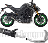 Complete Non-Catalytic Exhaust System With Sound Certification Indy-Race Evo Black Aluminium Carby End Cap - Arrow Special Parts Compatible With Kawasaki Z 1100 Se (2025-2026)
