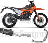 Complete Non-Catalytic Exhaust System With Sound Certification Indy-Race Evo Black Aluminium Carby End Cap - Arrow Special Parts Compatible With Ktm 125 Enduro R (2025-2026)