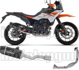 Complete Non-Catalytic Exhaust System With Sound Certification Indy-Race Evo Black Aluminium Carby End Cap - Arrow Special Parts Compatible With Ktm 390 Adventure R (2025-2026)