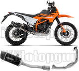 Complete Non-Catalytic Exhaust System With Sound Certification Black Aluminium Carby End Cap - Arrow Special Parts Compatible With Ktm 390 Enduro R (2025-2026)