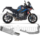 Complete Non-Catalytic Exhaust System With Sound Certification Indy-Race Evo Titanium Carby End Cap - Arrow Special Parts Compatible With Bmw M 1000 Xr (2025-2026)