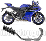 Complete Non-Catalytic Exhaust System With Sound Certification Indy-Race Evo Black Aluminium Carby End Cap - Arrow Special Parts Compatible With Yamaha Yzf R9 (2025)