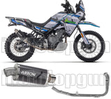 Complete Non-Catalytic Exhaust System With Sound Certification Indy-Race Evo Black Aluminium - Arrow Special Parts Compatible With Cfmoto 450 Mt (2024)