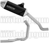 Complete Non-Catalytic Exhaust System With Sound Certification Indy Race Evo Black Aluminium Steel End Cap - Arrow Special Parts Compatible With Morbidelli T502X (2026)