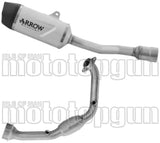 Complete Non-Catalytic Exhaust System With Sound Certification Titanium Carby End Cap - Arrow Special Parts Compatible With Ktm 390 Enduro R (2025-2026)