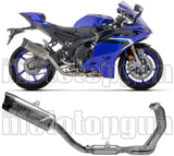 Complete Catalytic Exhaust System With Sound Certification Indy-Race Evo Titanium Carby End Cap - Arrow Special Parts Compatible With Yamaha Yzf R9 (2025)