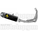 Complete Non-Catalytic Exhaust System With Sound Certification Indy-Race Black Aluminium Carbon - Arrow Special Parts Compatible With Kawasaki Z 650 (2021-2023)