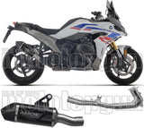 Complete Non-Catalytic Exhaust System With Sound Certification Indy-Race Evo Black Aluminium Carby End Cap - Arrow Special Parts Compatible With Bmw R 1300 Rs (2025-2026)