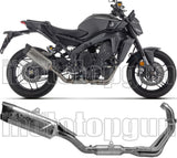 Complete Catalytic Exhaust System With Sound Certification Indy-Race Evo Titanium Carby End Cap - Arrow Special Parts Compatible With Yamaha Mt-09 Sp 35Kw (2024-2026)