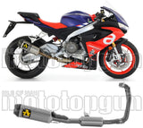 Complete Catalytic Exhaust System With Sound Certification Indy-Race Titanium Carbon - Arrow Special Parts Compatible With Aprilia Rs 660 (2020-2024)
