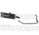 Complete Non-Catalytic Exhaust System With Sound Certification Indy-Race Evo Black Aluminium Carbon - Arrow Special Parts Compatible With Kawasaki Ninja 500 (2024-2026)
