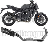 Complete Non-Catalytic Exhaust System With Sound Certification Indy-Race Evo Black Aluminium Carby End Cap - Arrow Special Parts Compatible With Yamaha Mt-09 (2024-2026)