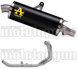 Complete Non-Catalytic Exhaust System With Sound Certification Maxi Race-Tech Black Aluminium Stainless Steel - Arrow Special Parts Compatible With Honda Crf 1100 L Africa Twin (2024-2026)