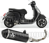 Complete Catalytic Exhaust System With Sound Certification Urban Black Aluminium Black Aluminium - Arrow Special Parts Compatible With Piaggio Vespa Gts 300 (2021-2024)