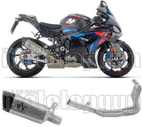 Complete Non-Catalytic Exhaust System With Sound Certification Pista Titanium Carby End Cap - Arrow Special Parts Compatible With Bmw M 1000 Rr (2025-2026)