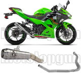 Complete Non-Catalytic Exhaust System With Sound Certification Pro-Race Nichrom Stainless Steel - Arrow Special Parts Compatible With Kawasaki Z 400 (2023)