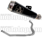 Complete Non-Catalytic Exhaust System With Sound Certification Pro-Race Black Nichrom Stainless Steel - Arrow Special Parts Compatible With Kawasaki Ninja 400 (2023)