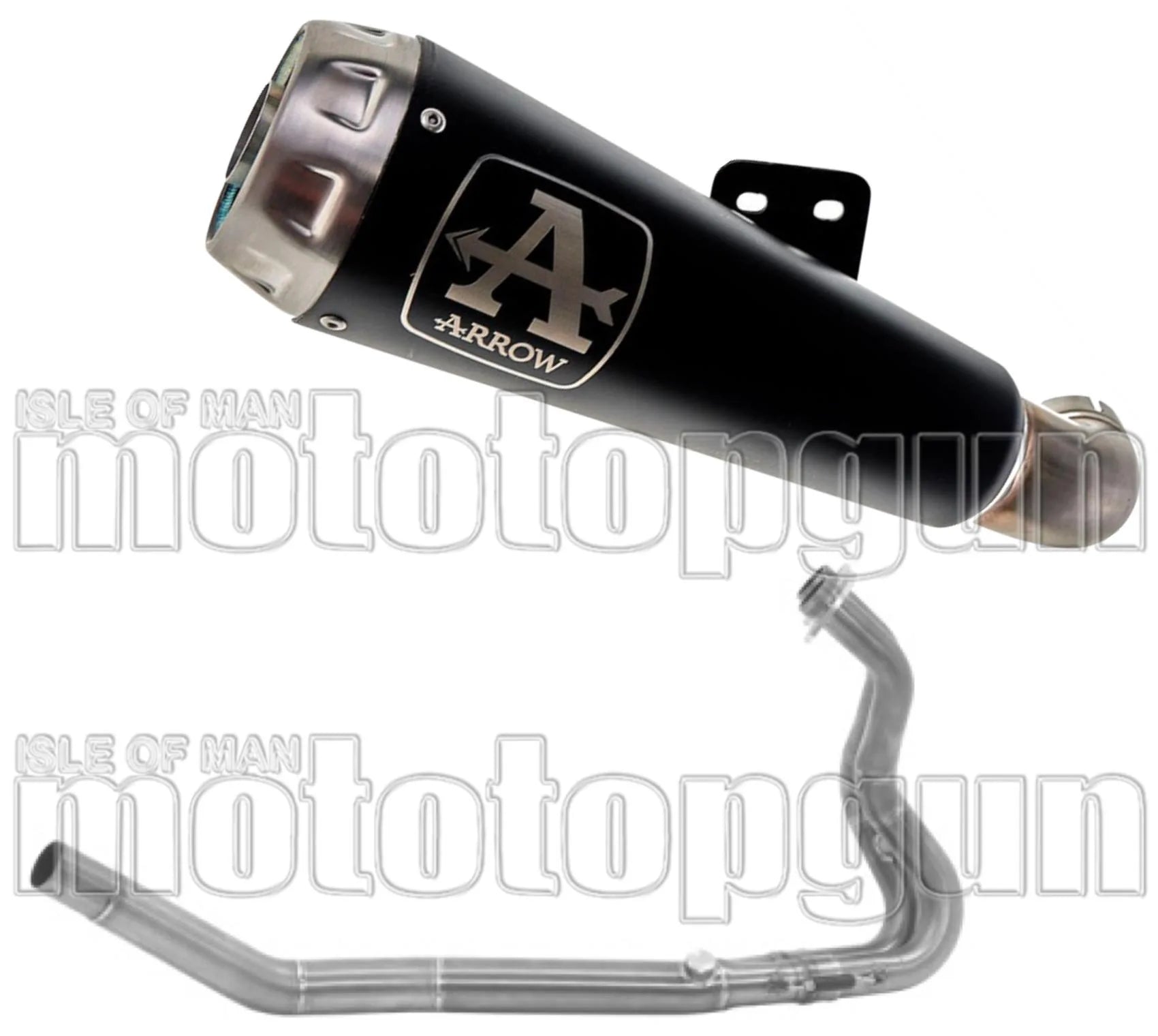 Complete Non-Catalytic Exhaust System With Sound Certification Pro-Race Black Nichrom Stainless Steel - Arrow Special Parts Compatible With Kawasaki Z 400 (2023)