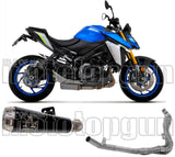 Complete Non-Catalytic Exhaust System With Sound Certification Pro-Race Black Nichrom Stainless Steel - Arrow Special Parts Compatible With Suzuki Gsx-S 1000 Gt (2021-2024)