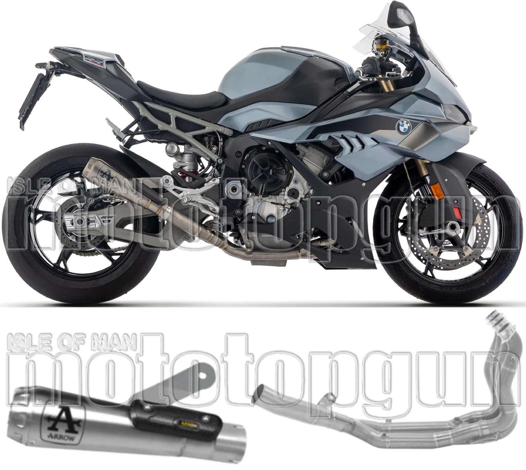 Complete Non-Catalytic Exhaust System With Sound Certification Pro-Race Titanium Aluminium End Cap - Arrow Special Parts Compatible With Bmw S 1000 Rr (2025-2026)