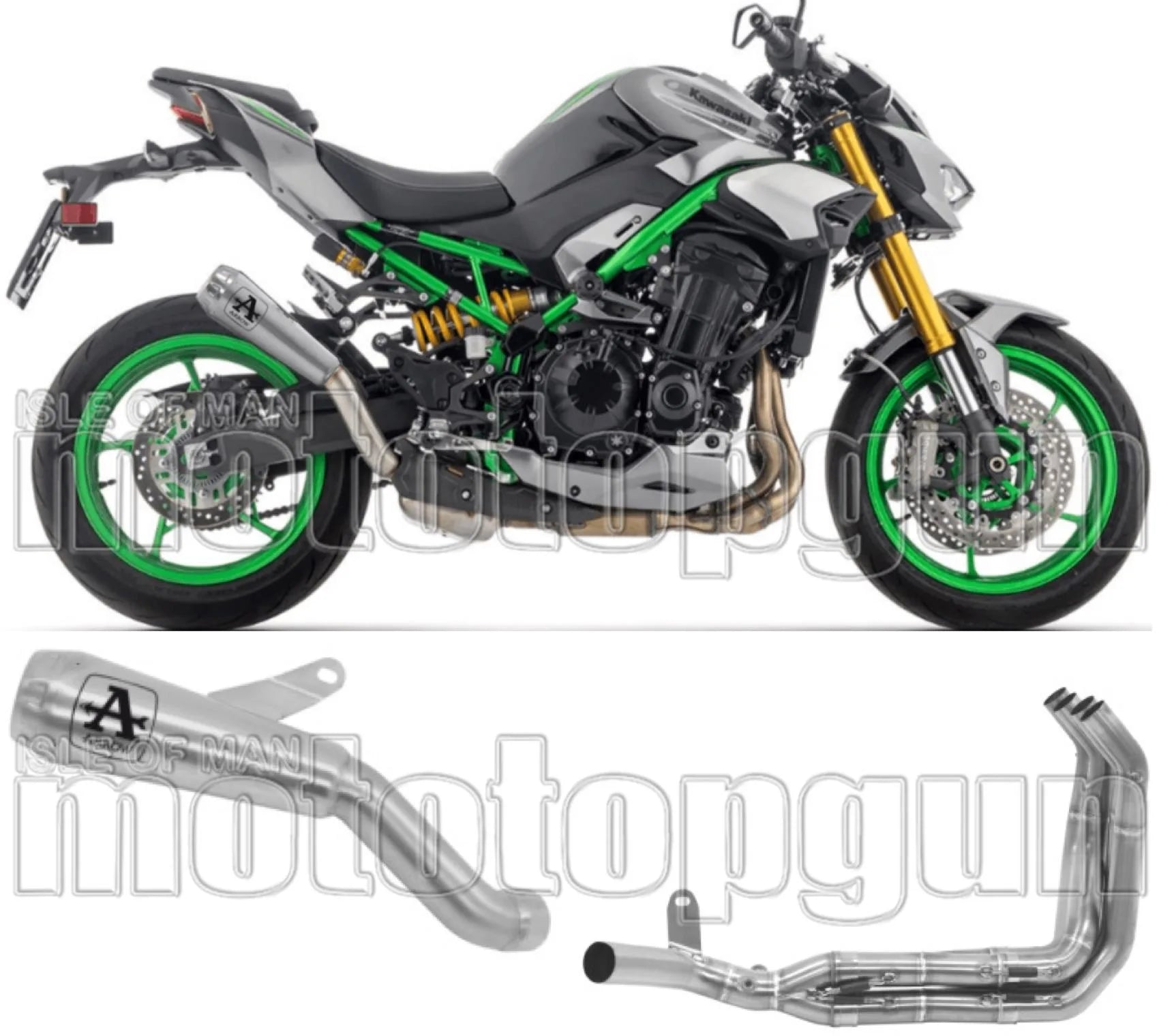 Complete Non-Catalytic Exhaust System With Sound Certification Pro-Race Full Titanium - Arrow Special Parts Compatible With Kawasaki Z900 (2025-2026)