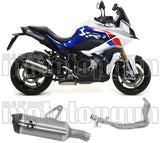Complete Non-Catalytic Exhaust System With Sound Certification Race-Tech Aluminium Carbon - Arrow Special Parts Compatible With Bmw S 1000 Xr (2020-2023)