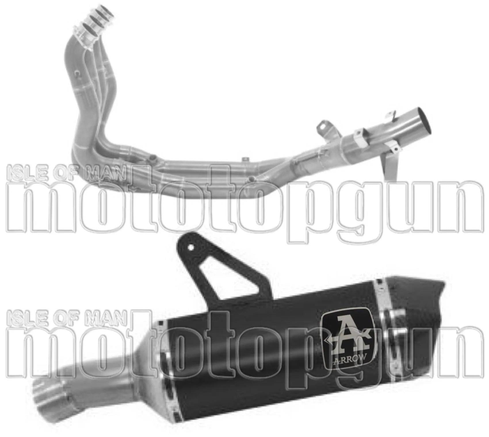 Complete Non-Catalytic Exhaust System With Sound Certification Race-Tech Black Aluminium Carbon - Arrow Special Parts Compatible With Bmw S 1000 Xr (2020-2023)