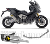 Complete Non-Catalytic Exhaust System With Sound Certification Race-Tech Short Titanium Carby End Cap - Arrow Special Parts Compatible With Honda X-Adv 750 (2025-2026)