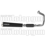 Complete Non-Catalytic Exhaust System With Sound Certification Rebel Black Stainless Steel Steel End Cap - Arrow Special Parts Compatible With Kawasaki Vulcan 650 S (2025-2026)