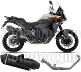 Complete Non-Catalytic Exhaust System With Sound Certification Sonora Black Aluminium Carby End Cap - Arrow Special Parts Compatible With Ktm 1390 Superadventure S (2025-2026)