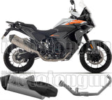 Complete Non-Catalytic Exhaust System With Sound Certification Sonora Titanium Carby End Cap - Arrow Special Parts Compatible With Ktm 1390 Superadventure S (2025-2026)
