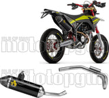 Complete Non-Catalytic Exhaust System With Sound Certification Thunder Black Aluminium Carby End Cap - Arrow Special Parts Compatible With Fantic Motor Xmf 125 (2023-2024)