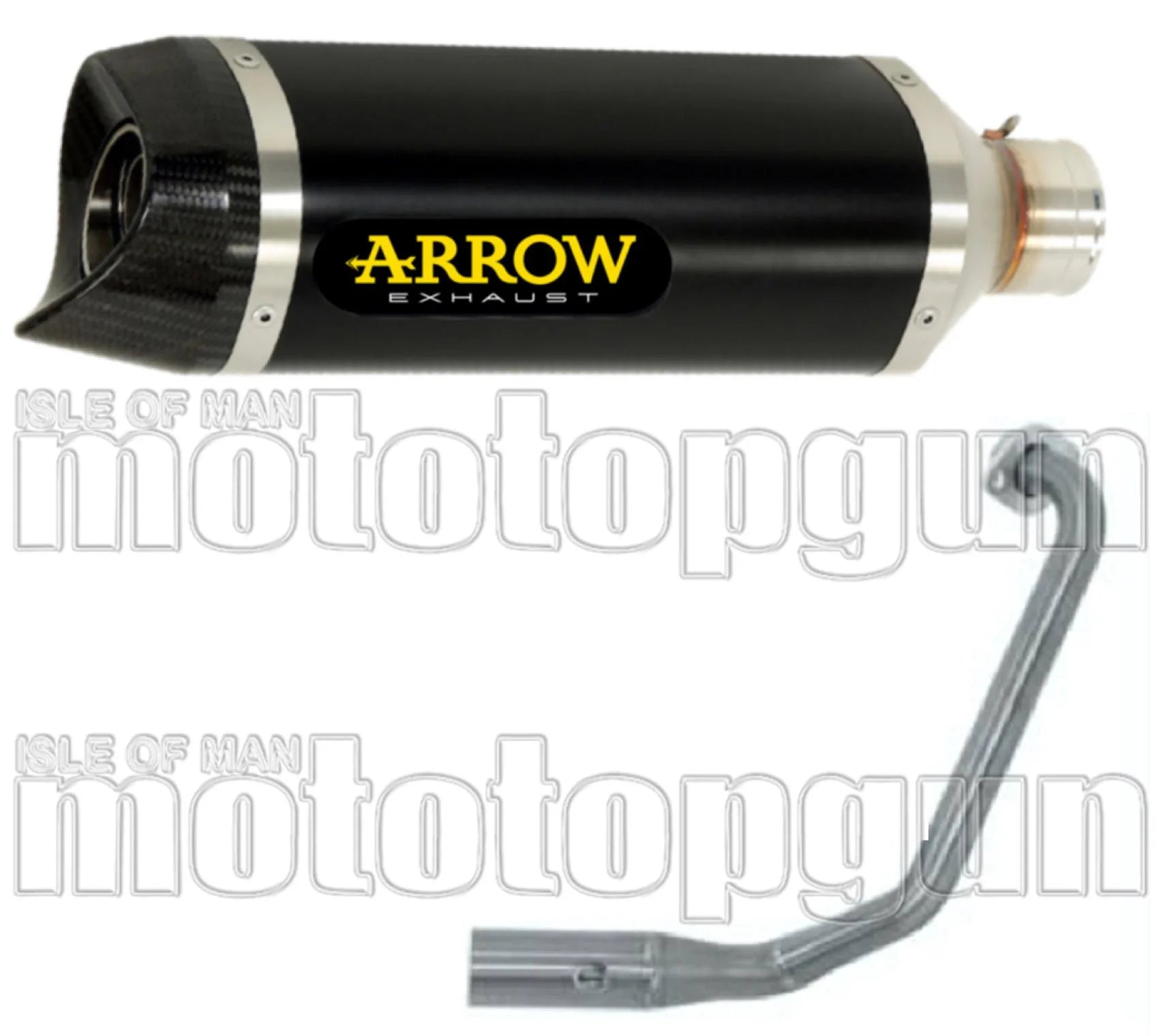 Complete Catalytic Exhaust System With Sound Certification Thunder Black Aluminium Carbon - Arrow Special Parts Compatible With Yamaha Mt-125 (2021-2024)