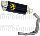 Complete Catalytic Exhaust System With Sound Certification Thunder Black Aluminium Stainless Steel - Arrow Special Parts Compatible With Yamaha Mt-07 (2021-2024)