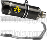 Complete Non-Catalytic Exhaust System With Sound Certification Thunder Carbon Carbon - Arrow Special Parts Compatible With Yamaha Tracer 9 Gt (2021-2024)