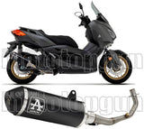 Complete Catalytic Exhaust System With Sound Certification Urban Black Aluminium Stainless Steel Black - Arrow Special Parts Compatible With Yamaha X-Max 125 (2021-2024)