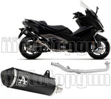 Complete Non-Catalytic Exhaust System With Sound Certification Urban Black Aluminium Stainless Steel - Arrow Special Parts Compatible With Kymco Ak 550 (2021-2026)