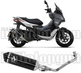 Complete Non-Catalytic Exhaust System With Sound Certification Urban Black Aluminium Stainless Steel Black - Arrow Special Parts Compatible With Aprilia Sr 200 Gt (2022-2024)