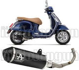 Complete Non-Catalytic Exhaust System With Sound Certification Urban Black Aluminium Stainless Steel Black - Arrow Special Parts Compatible With Piaggio Vespa Gts 125 Ie (2021-2023)